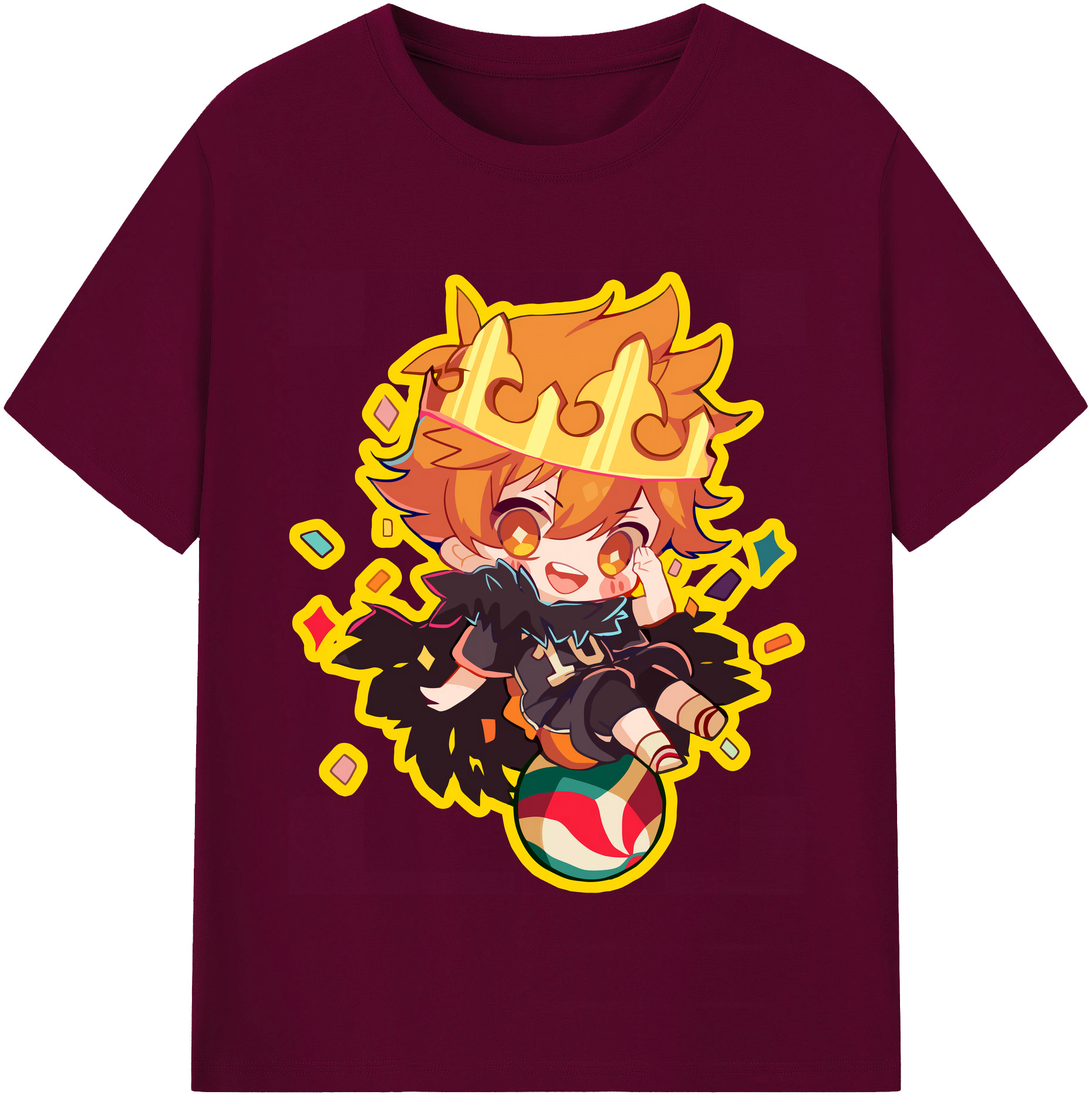 （画像用） ハイキュー!! Haikyu!! レディースカジュアルプリントTシャツ（綿100％）